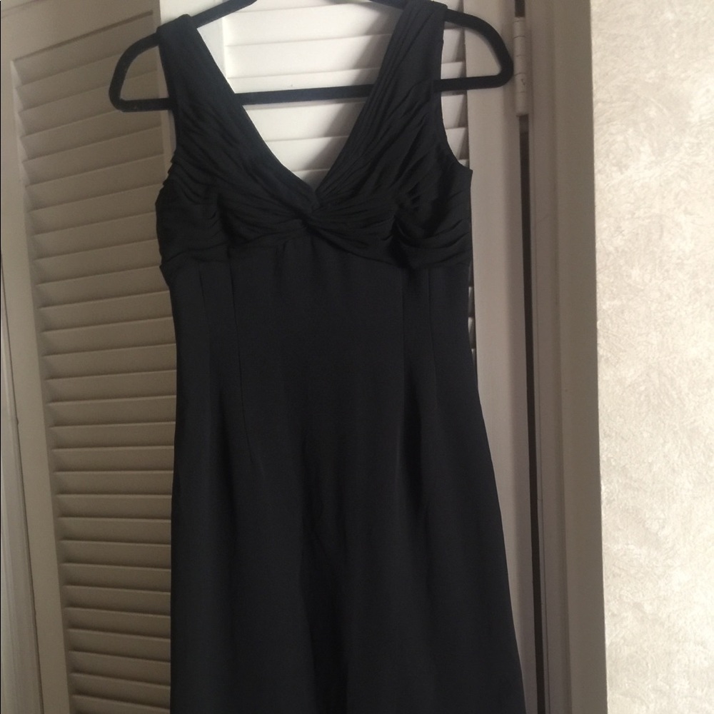 Banana republic black silk dress
